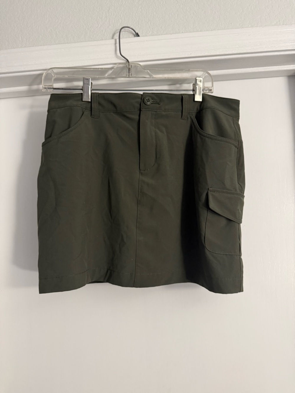 Eddie Bauer Olive Green Cargo Mini Skirt